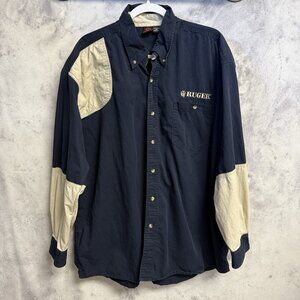 Ruger Firearm Button Up Shirt Mens 3XL 28x30.5 Shooting Pad Blue
